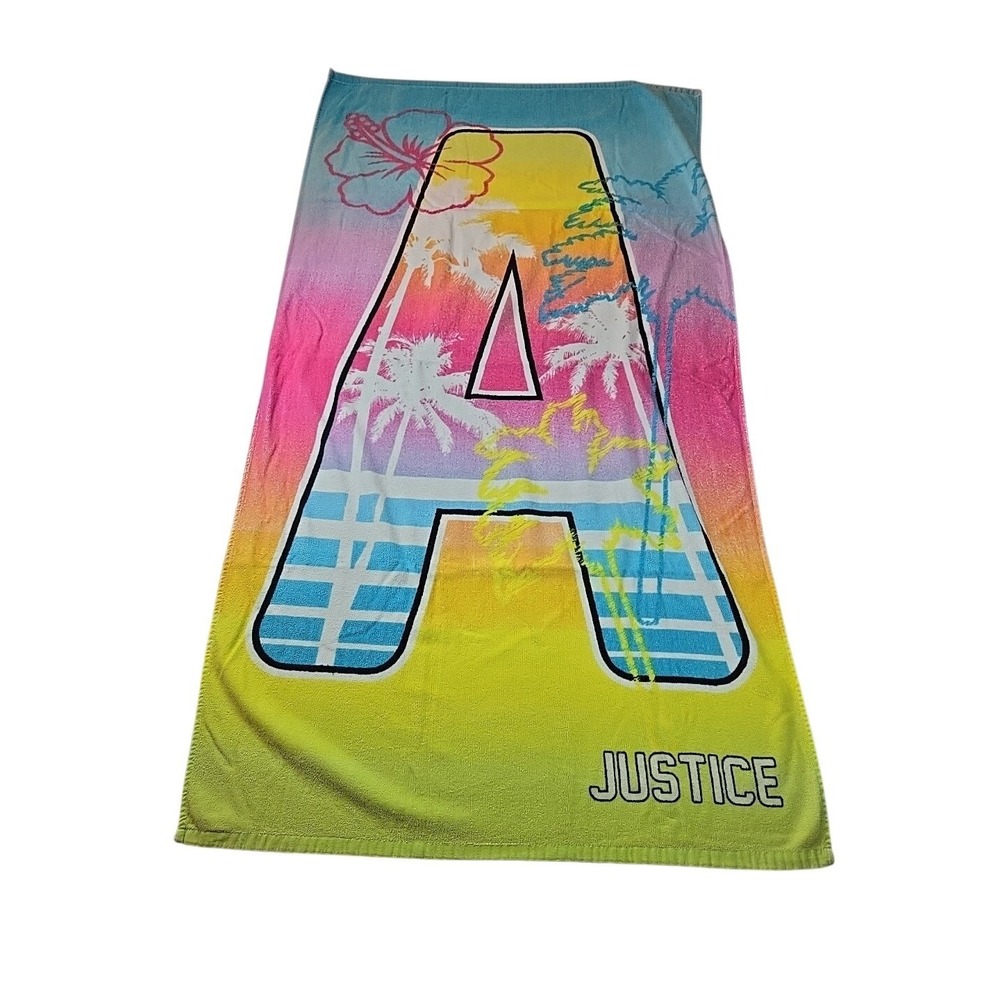 Justice with Initial Letter "A"‎ Beach Towel 32x57